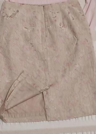 Jaclyn smith юбка в цветах лен, cotton 4