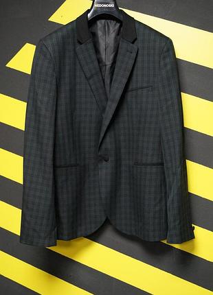 Пиджак блейзер зауженного кроя в клетку 42 r