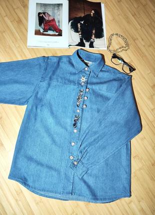 Винтажная джинсовая рубашка с вышивкой 👌💥 

100% котон3 фото
