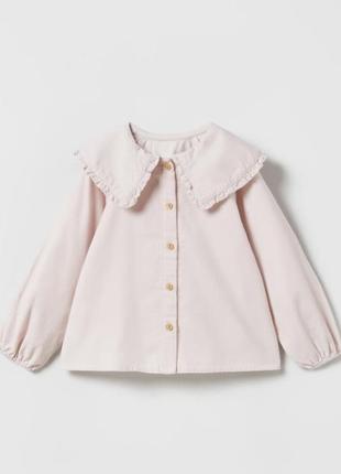 Нова вельветова блуза ( сорочка, рубашка ) zara на 12 - 18 м ( 86 ), 18 - 24 м ( 92