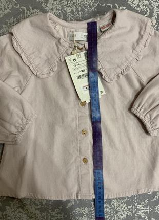 Нова вельветова блуза ( сорочка, рубашка ) zara на 12 - 18 м ( 86 ), 18 - 24 м ( 927 фото