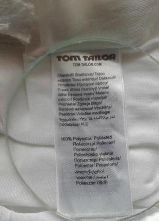 Брендова білосніжна капронова блузка в стилі бохо tom tailor10 фото