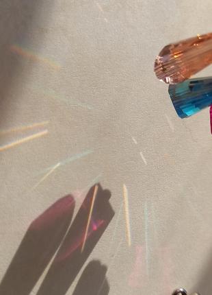 Серьги подвески яркие цветные фейри стиль ручная работа хендмейд3 фото