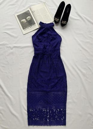Сукня по фігурі насичено синього кольору river island4 фото