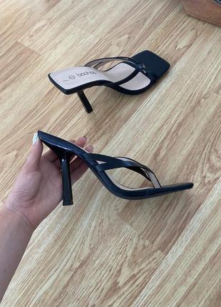 Мюлі тапочки, шльопанці на каблуку😍