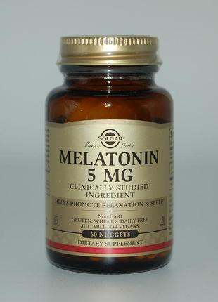 Мелатонін, solgar, 5 мг, 60 таблеток1 фото