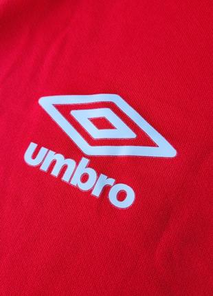 Umbro размер l спортивная футбольная лобочая футболка джерси красная белая4 фото