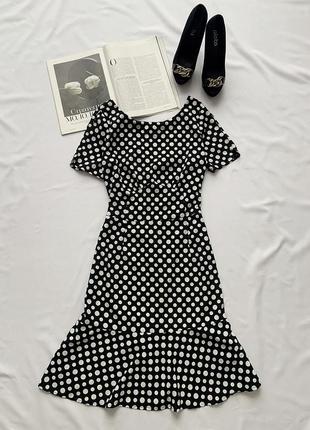 Платье приталенное в горох next 2