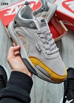 Кроссовки nike air zoom grey yellow2 фото