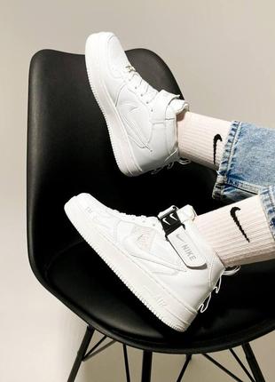 Кроссовки в стиле nike air force tm high - white 😮