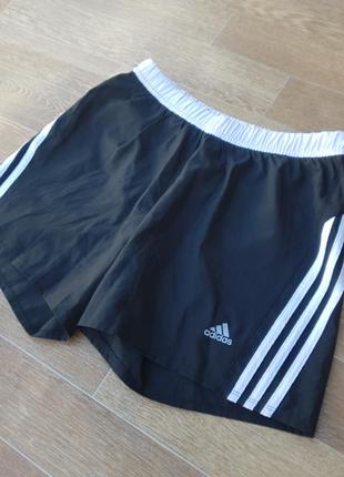 Adidas climalite response розмір xs-s-m спортивні жіночі шорти чорні білі1 фото