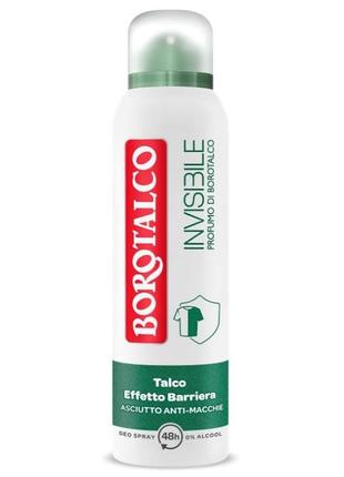 Дезодорант - спрей   borotalco  invisible talcum powder бороталько невидимый, италия2 фото