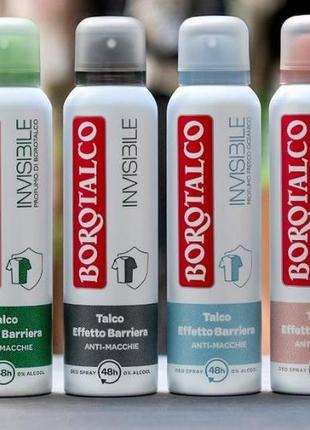 Дезодорант - спрей   borotalco  invisible talcum powder бороталько невидимый, италия