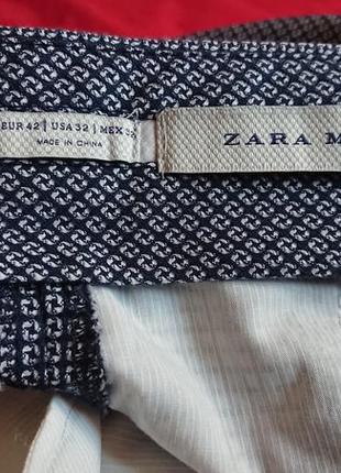 Брендові фірмові котонові демісезонні літні брюки zara men, розмір 32,100% котон.9 фото