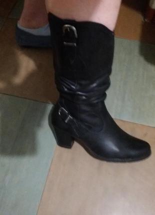 Кожаные демисезонные сапожки (на стопу 24-24,5 см) германия 17