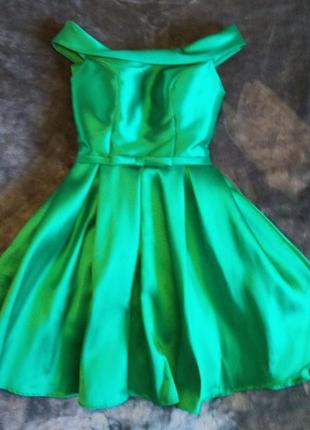 Платье элегантного зеленого цвета3 фото