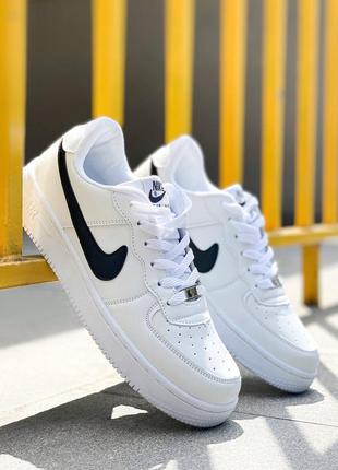 Топ замовлень — кроссовки в стиле nike air force white black strip✔️аир форс белые черная полоска2 фото