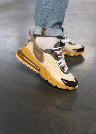 Знову в наявності. шикарні, чоловічі кросівки travis scott x nike air max 270 react 'cactus trails