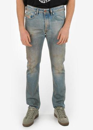 Шикарные оригинальные джинсы diesel buster vintage effect regular slim tapered9 фото