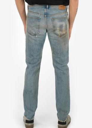 Шикарные оригинальные джинсы diesel buster vintage effect regular slim tapered10 фото