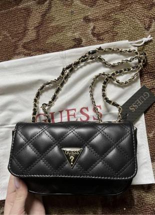 Новая черная мини сумка guess