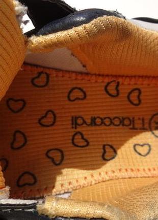 Кожанные кроссовки на липучке мальчику 22 размер 8