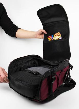 Дорожній рюкзак u-travel бордовий від mad born to win8 фото