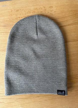 Шапка-біні в рубчик jack wolfskin
