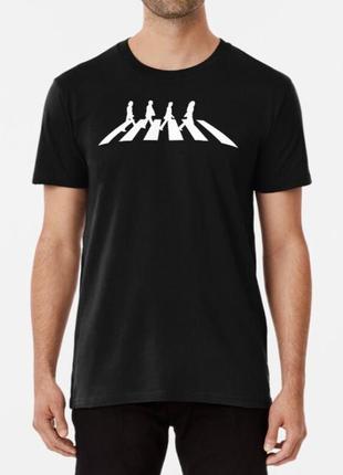 Мужская и женская футболка с принтом beatles