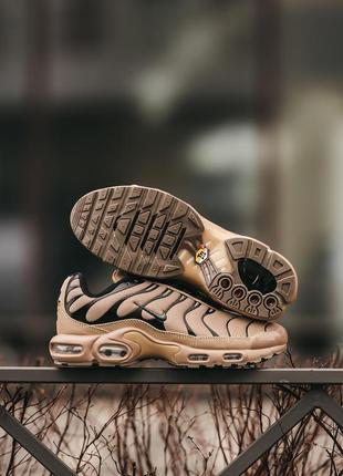 Nike air max tn beige black мужские кроссовки найк тн бежевые, кроссовки мужские бежевые найк тн8 фото