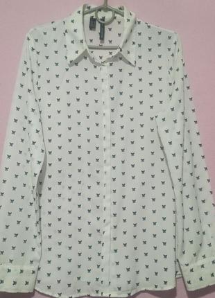 # весняний розпродаж! сорочка блуза mango з цікавим принтом пог462 фото