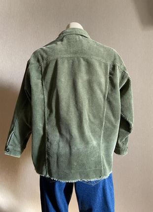 Крутезна  вельветова куртка рубашечного крою zara нова колекція3 фото