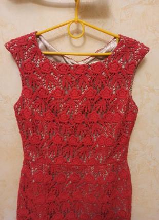 Шикарное платье из французского кружева с открытой спиной2 фото