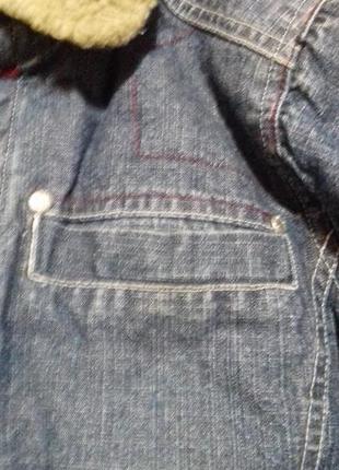 Демисезонная джинсовая куртка для мальчика 5-6 лет.4 фото