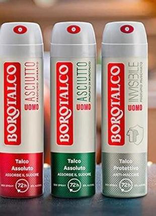 Новинка! спрей — дезодорант бороталько чоловіча borotalco uomo spray asciutto, італія3 фото