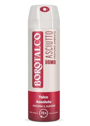 Новинка! спрей — дезодорант бороталько чоловіча borotalco uomo spray asciutto, італія2 фото