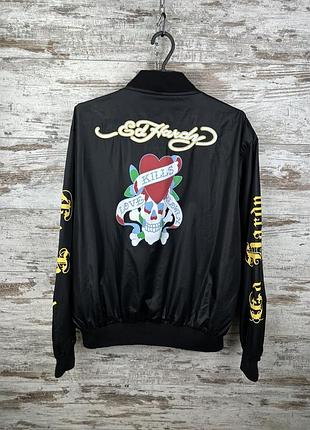 Мужская куртка ed hardy vintage ветровка christian audigier пуховки джинсы