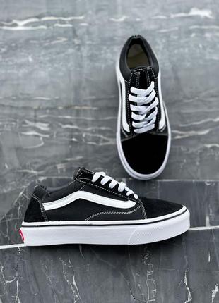 Женские кеды vans old skool black white9 фото