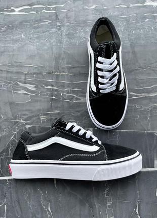 Женские кеды vans old skool black white10 фото