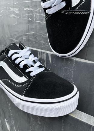 Женские кеды vans old skool black white8 фото