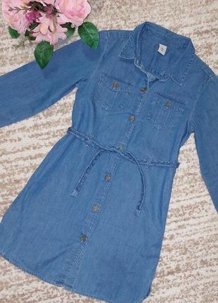 Джинсовое платье туника на девочку 6-7 лет, 122 размер2 фото