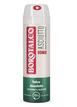 Новинка! спрей — дезодорант бороталько чоловіча borotalco uomo spray asciutto, італія2 фото