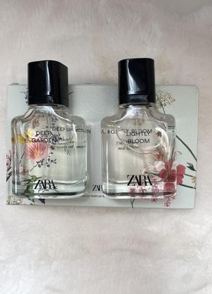 Набор парфюма zara lightly bloom+deep garden1 фото