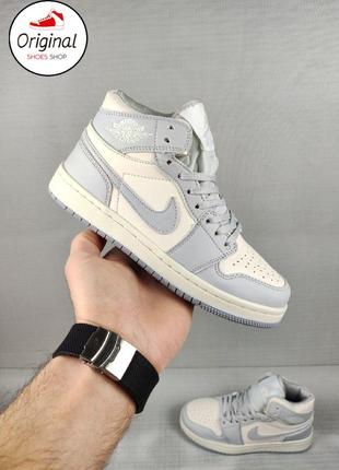 Жіночі кросівки elite nike air jordan 1 mid light bone