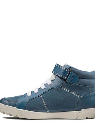 Шкіряні черевики clarks emery beat blue2 фото