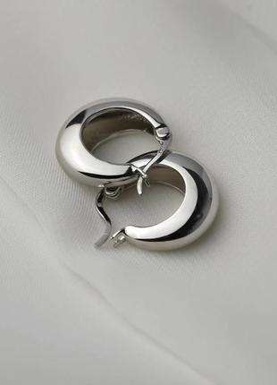Трендовые серебряные серьги s925