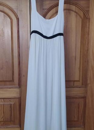 Сукня, сарафан, довга, біла, віскоза, від zara