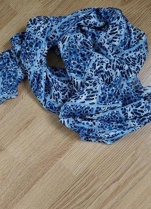 Шарф весняний бірюзовий блакитний