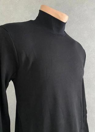 Гольф мужской на флисе черный