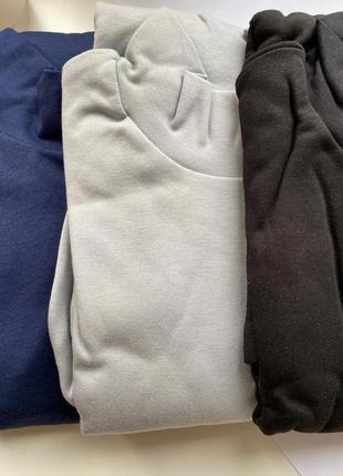 Гольф мужской на флисе черный